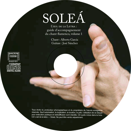 Galette du CD "Soleá"